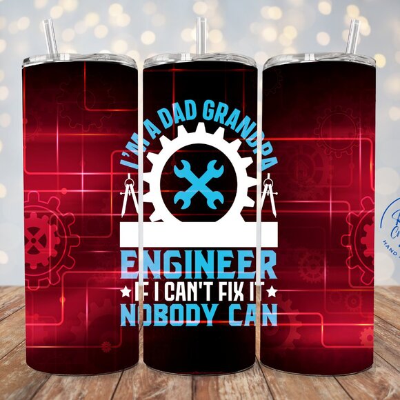 Engineer Tumbler, Engineering 20oz Skinny Tumbler, Engineer Appreciation Gift - Picture 1 of 7